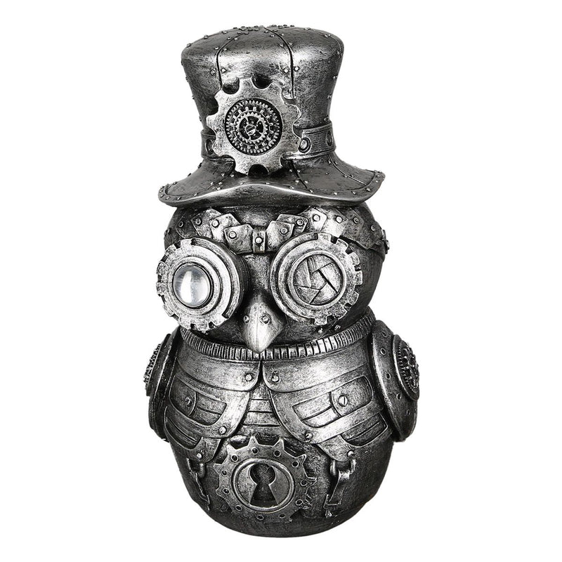 Set of 2 poly sculpture Steampunk Owl the owl height 23cm