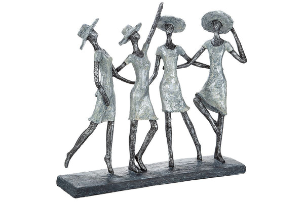 Sculpture 4 Ladys Poly antique finish dresses and hats with slogan tag