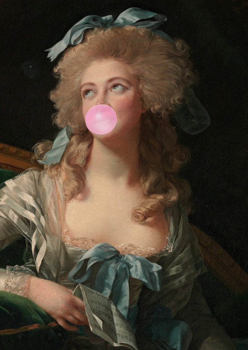 Chewing Gum Madam: Premium-Qualität Gemälde für ein Museumserlebnis zu Hause