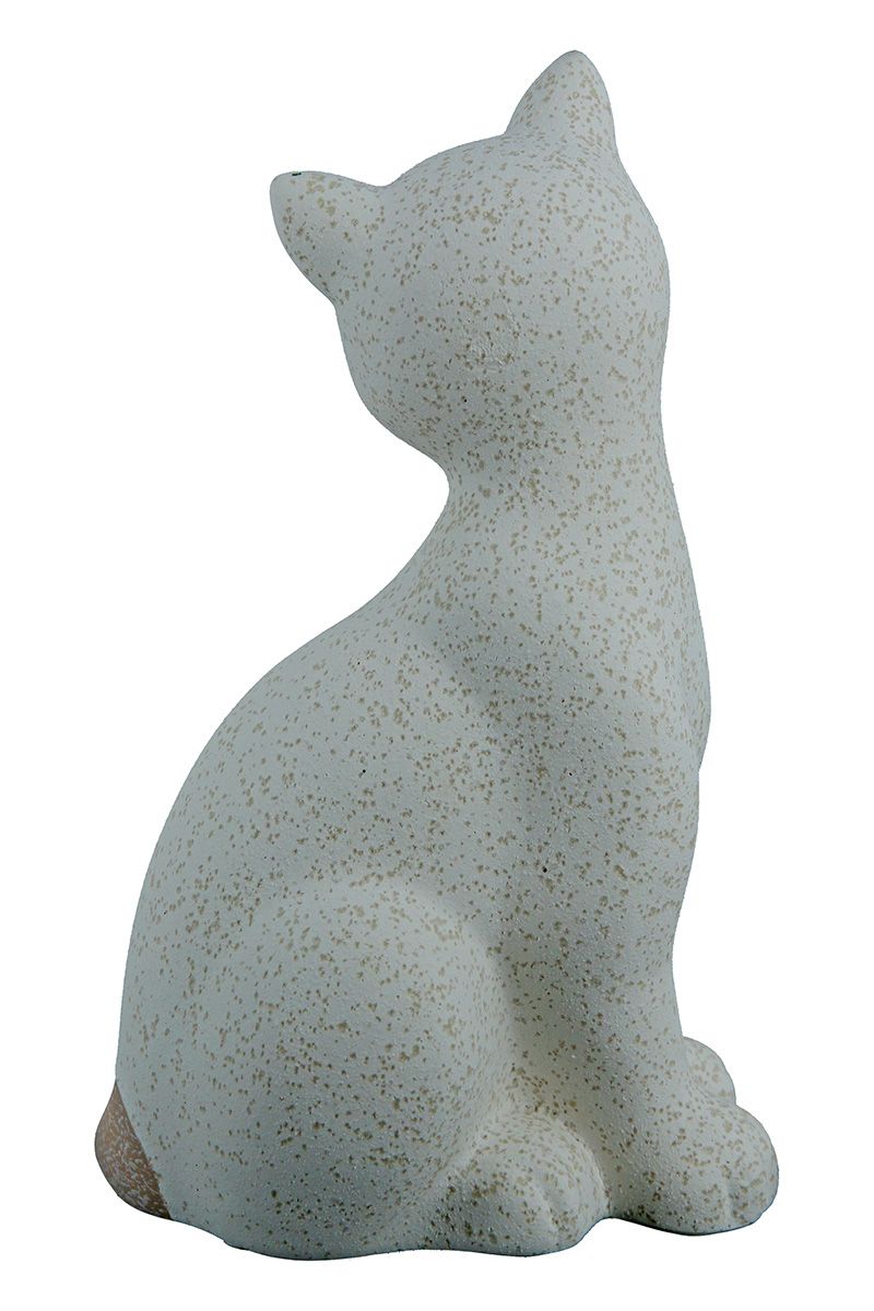 2 parts Ceramic cat Olbia light brown/white with cream colored speckles