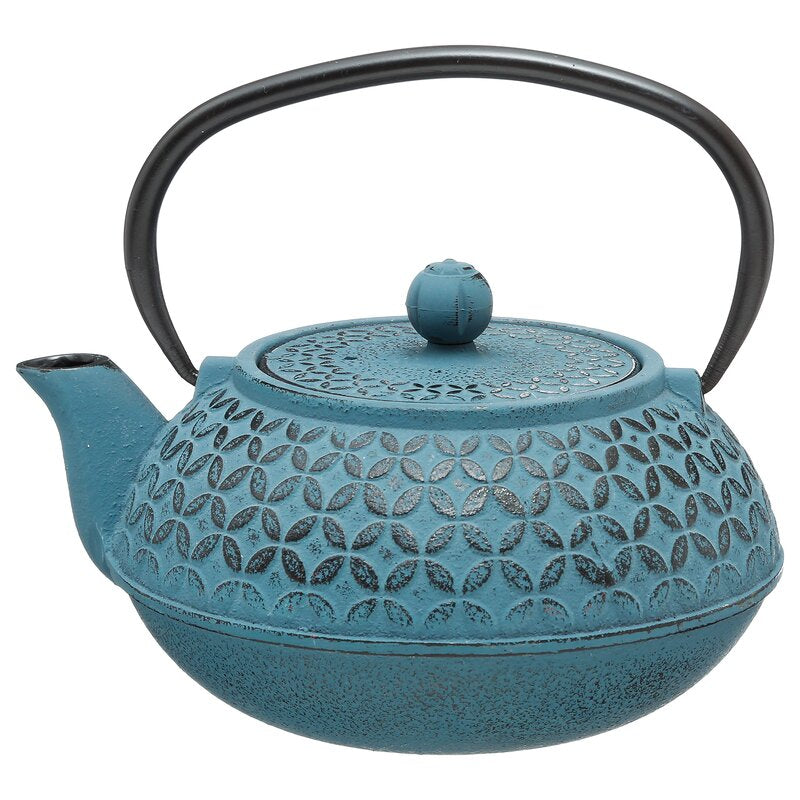 Japanese Cast Iron Teapot in Turquoise with Filter Traditional Design 1000ml Tea Kettle Tea Maker Tea Maker