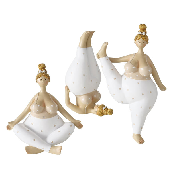 Grappige yoga sculpturen set van 3 Julie en haar yoga practice