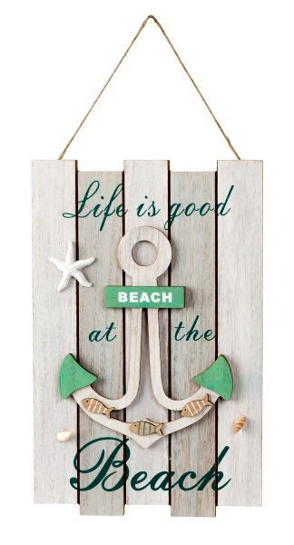 Wooden Sign Maritime Sign with Anchor for Hanging Beach Bar Decoration Party Decoration Maritime