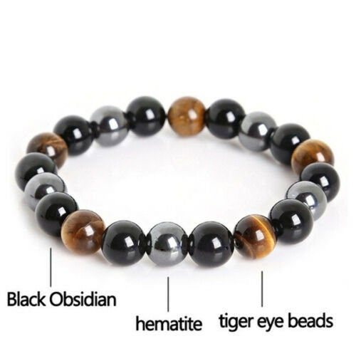 Magnetische Tiger Auge Reiki Chakra Edelstein Armband Modern Schmuck Perle 8mm oder 10mm