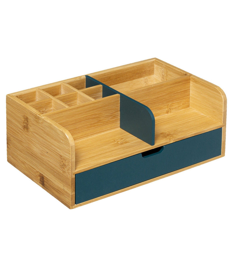 Mex Schreibtisch Büro Organizer 1 Schublade Schubladenbox aus 100% Bambus Holz In verschiedenen Farben
