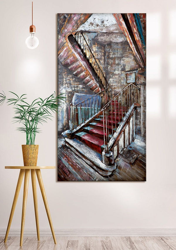 Guild picture GALLERY Mysterious Staircase picture metal height 120cm