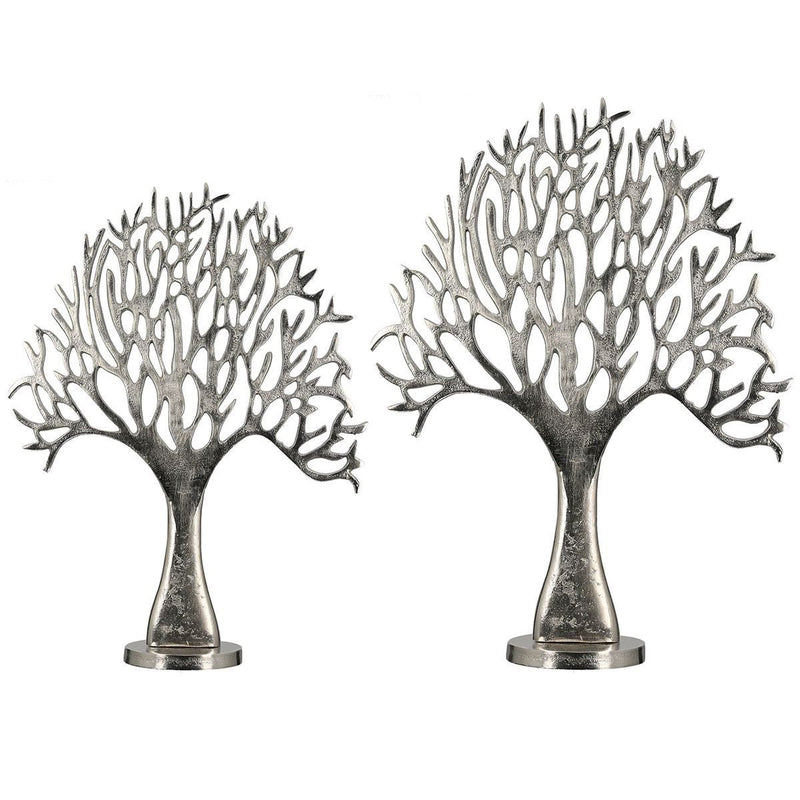 Elegance Qualitäts Skulptur Lebensbaum Aluminium Antikfinish 51cm oder 62cm