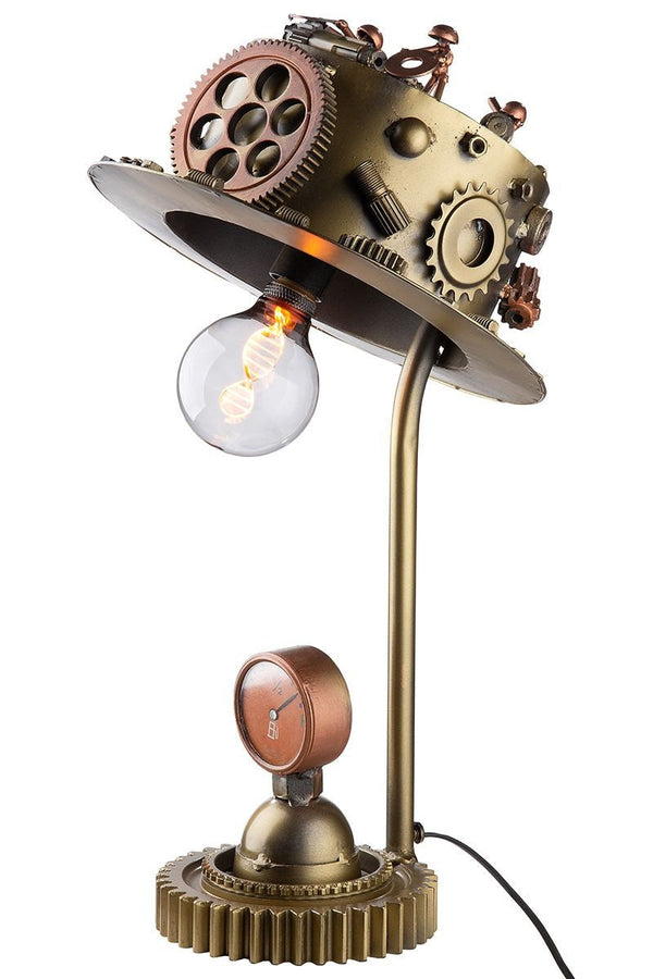 Handmade table lamp "Steampunk Hat" - exclusive metal design by Gilde