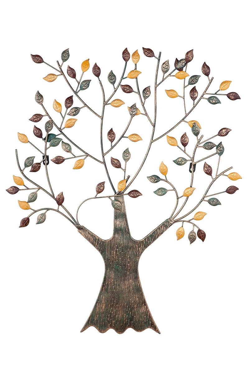 3D metal wall decoration tree of life Noble design in brown/green/gold by Gilde
