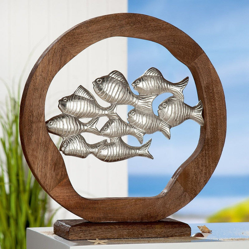 Stand decoration school of fish in a ring - captivating elegance and naturalness