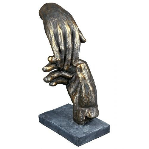 Casablanca deco sculptuur helpende hand - gemaakt van poly met slogan geschenk en decoratie Hoogte 21 cm