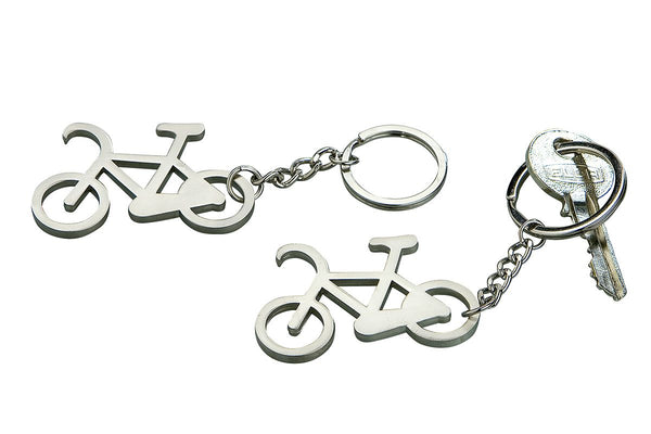 Set van 18 metalen sleutelhanger fiets met flesopener