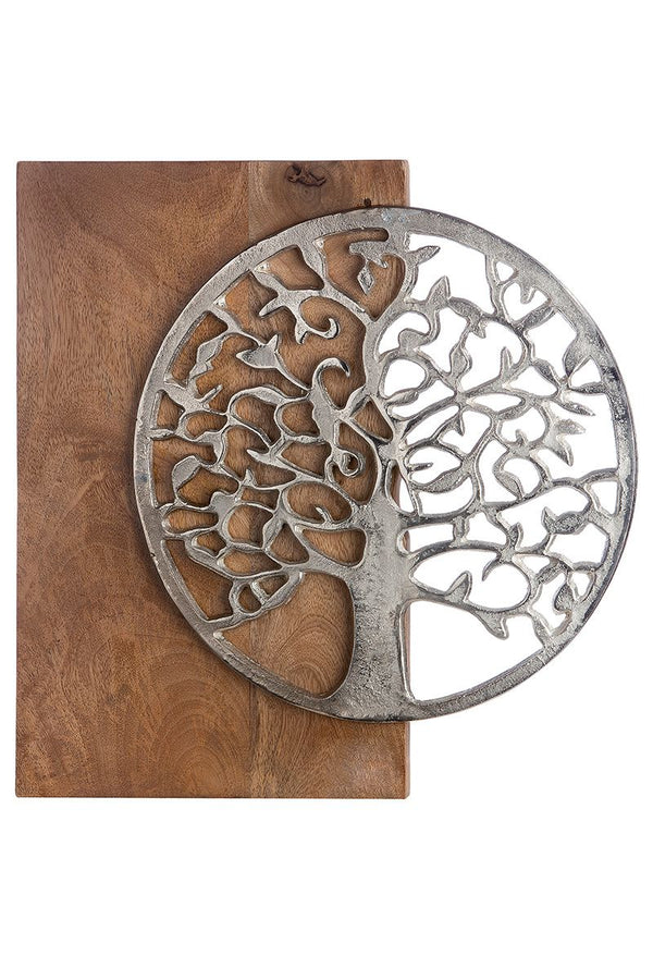 Natuurlijke schoonheid Het houten wandobject "Tree of Life" gemaakt van aluminium