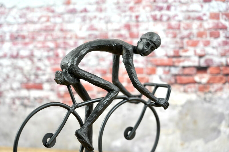 Set of 6 cyclists - Handmade bicycle decoration figure made of metal and poly - Perfect gift idea for every biker